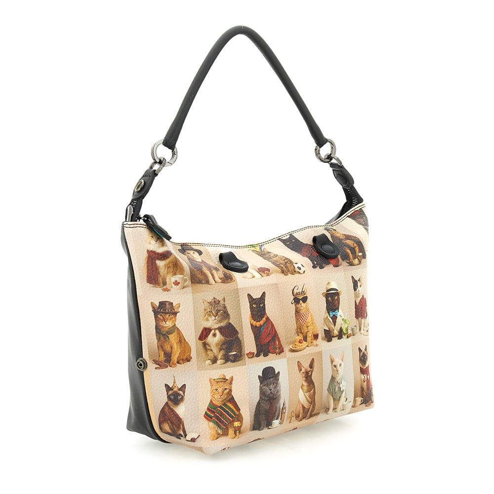 Borsa Gabs G3 PLUS Taglia M Worldwide Cats Beige