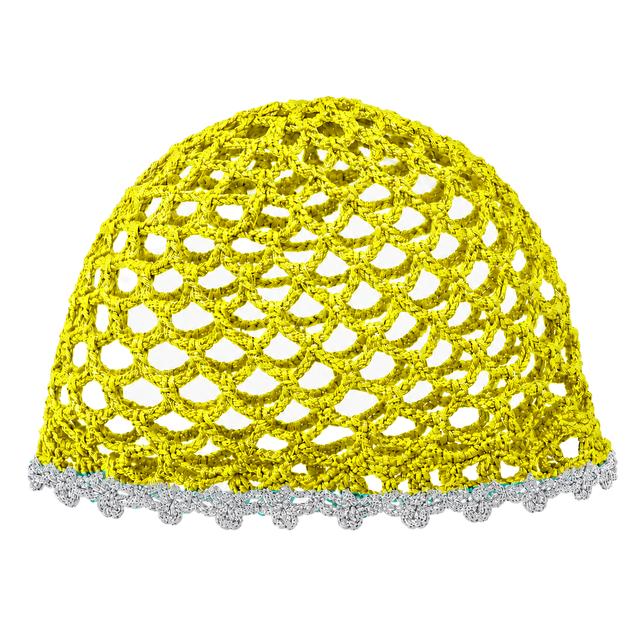 Mesh Hat Bicolore Bordino Argento Cappelli estivi Made in Italy - Les Folies