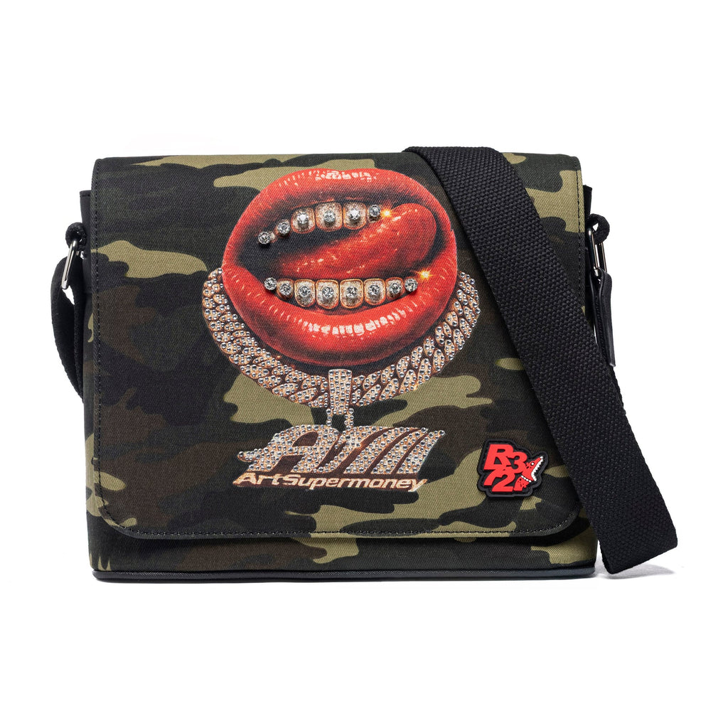 Borsa a tracolla Grillz Camo Collab. ArtSupermoney R372 Edizione Limitata
