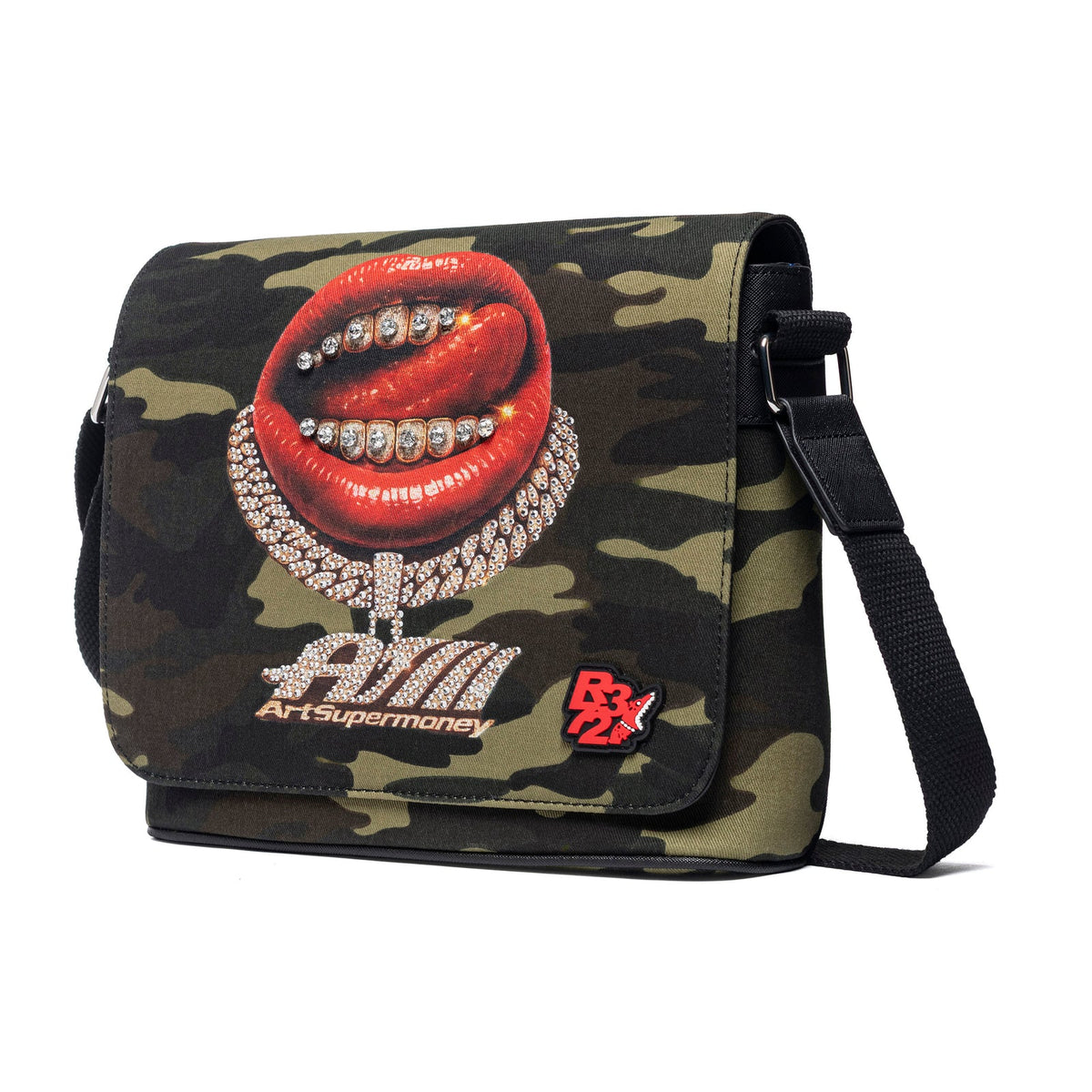Borsa a tracolla Grillz Camo Collab. ArtSupermoney R372 Edizione Limitata