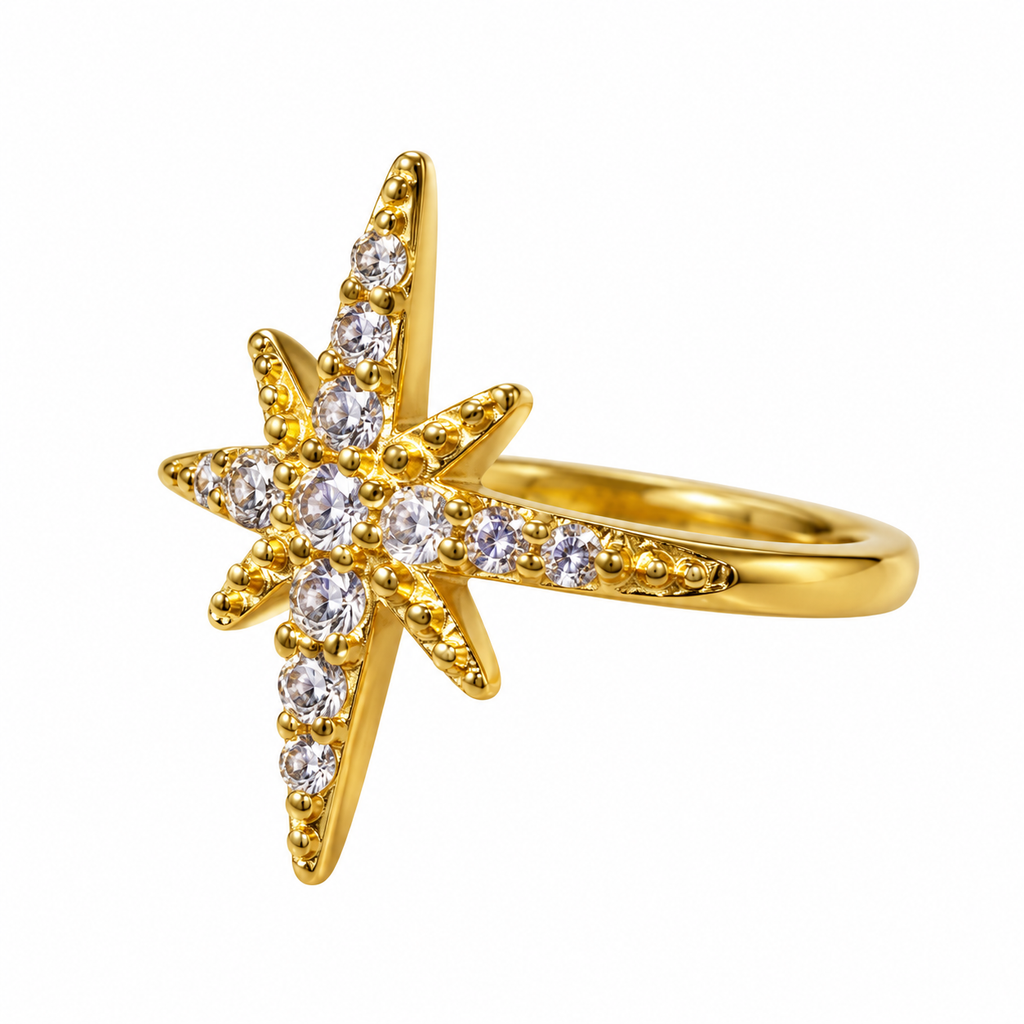 Ear Cuff mono Stella in Argento 925 Rodiato