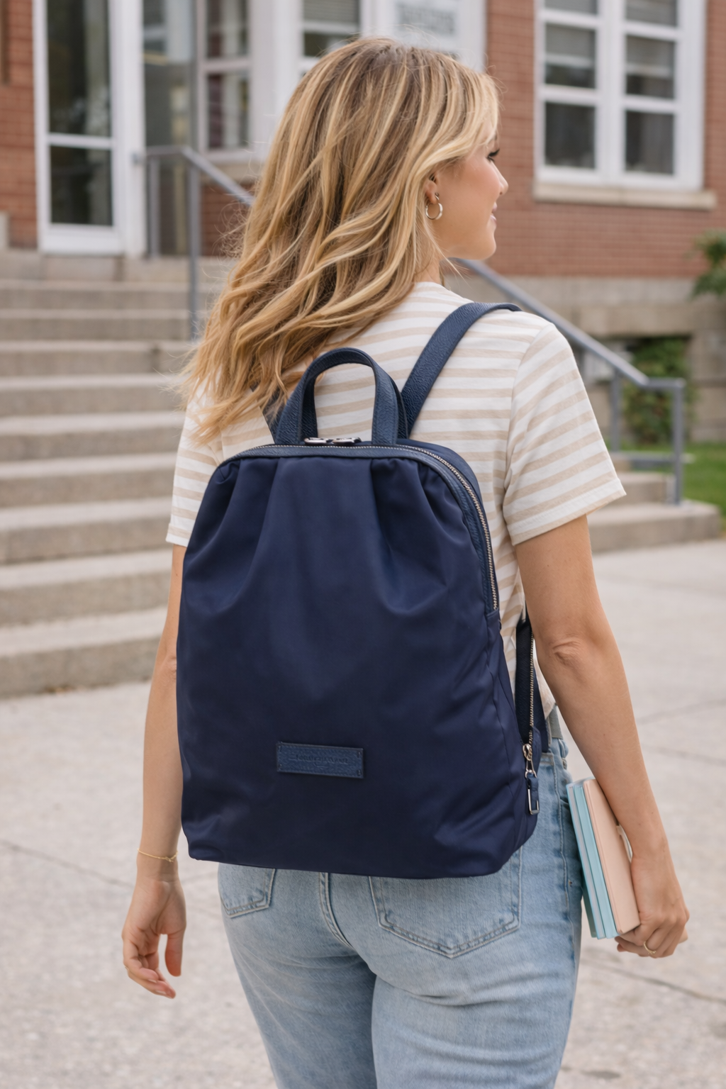 Zaino in tessuto tecnico e pelle Pelletteria Veneta Vela