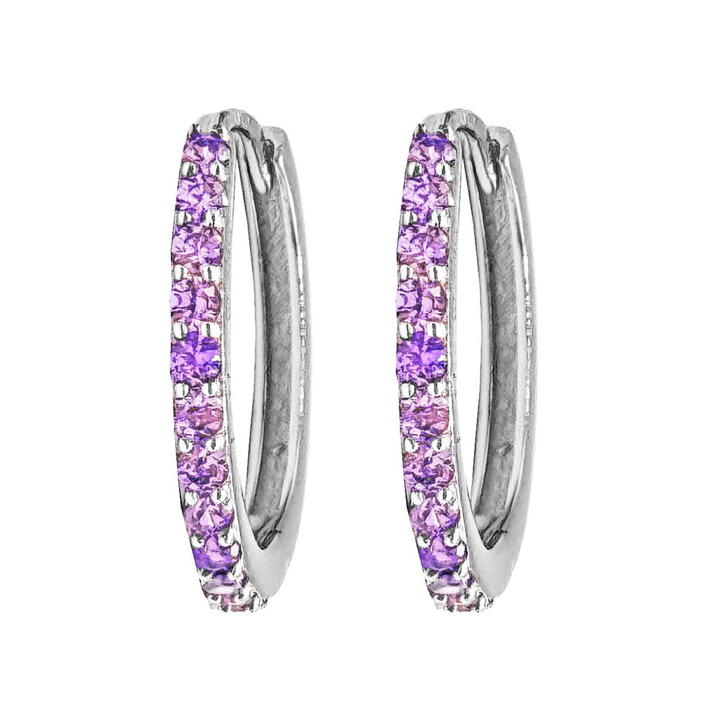 Orecchini a Cerchio con strass in Argento 925 - Les Folies