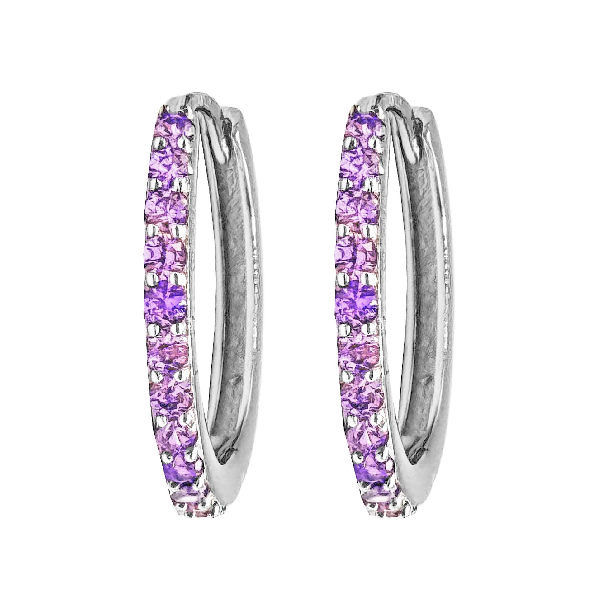 Orecchini a Cerchio con strass in Argento 925 - Les Folies