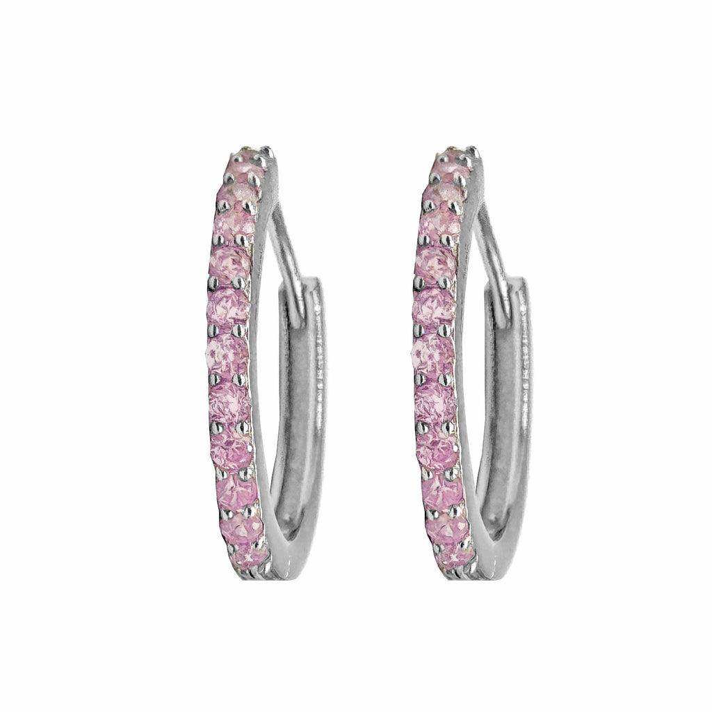 Orecchini a Cerchio con strass in Argento 925 - Les Folies