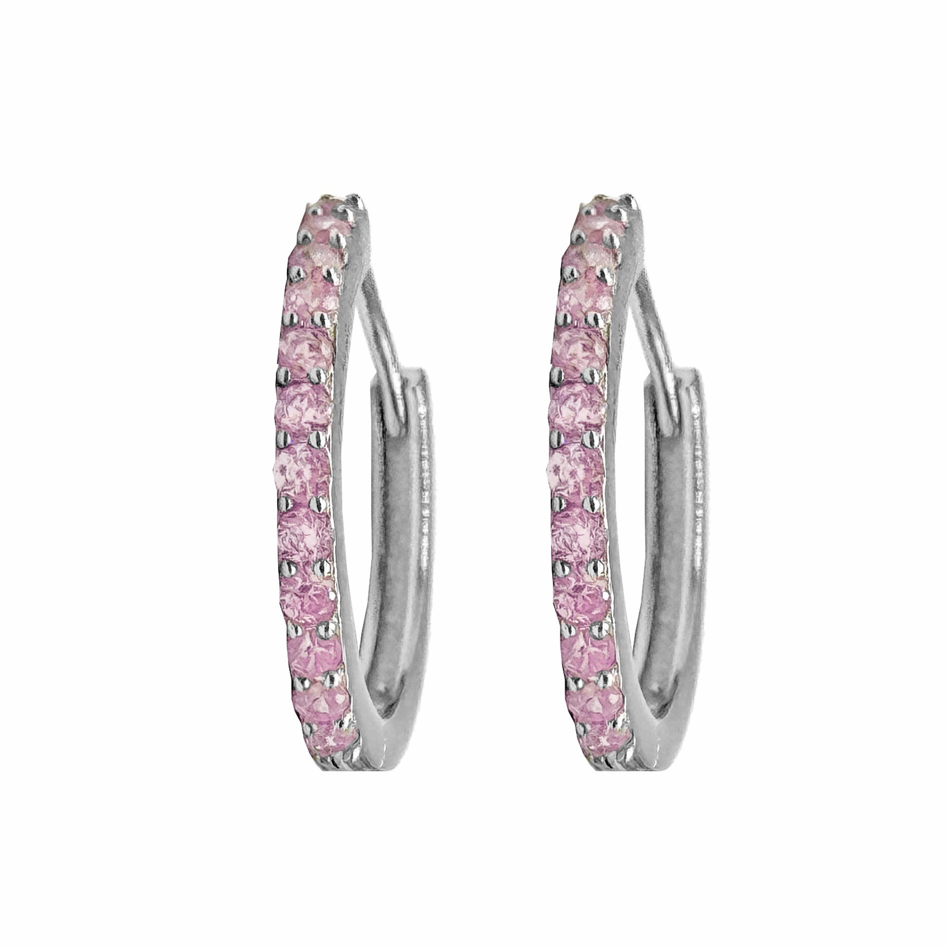 Orecchini a Cerchio con strass in Argento 925 - Les Folies