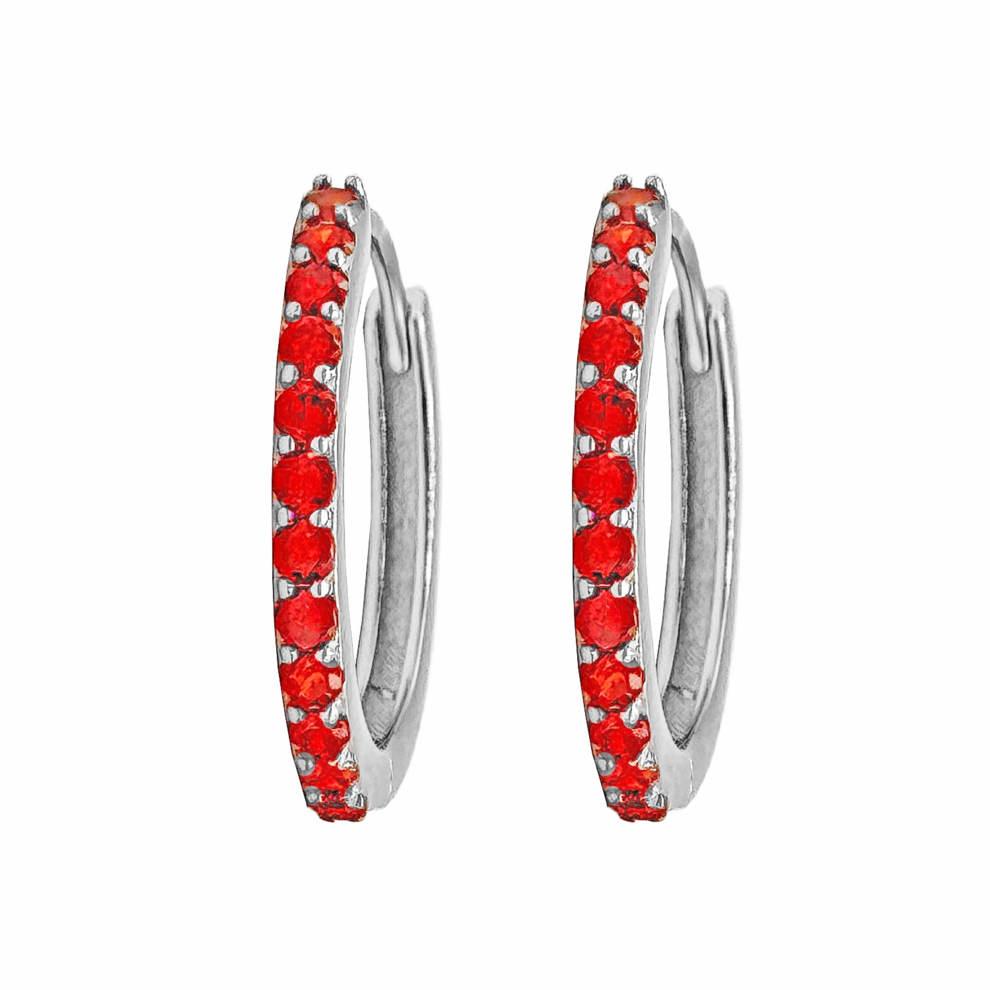 Orecchini a Cerchio con strass in Argento 925 - Les Folies