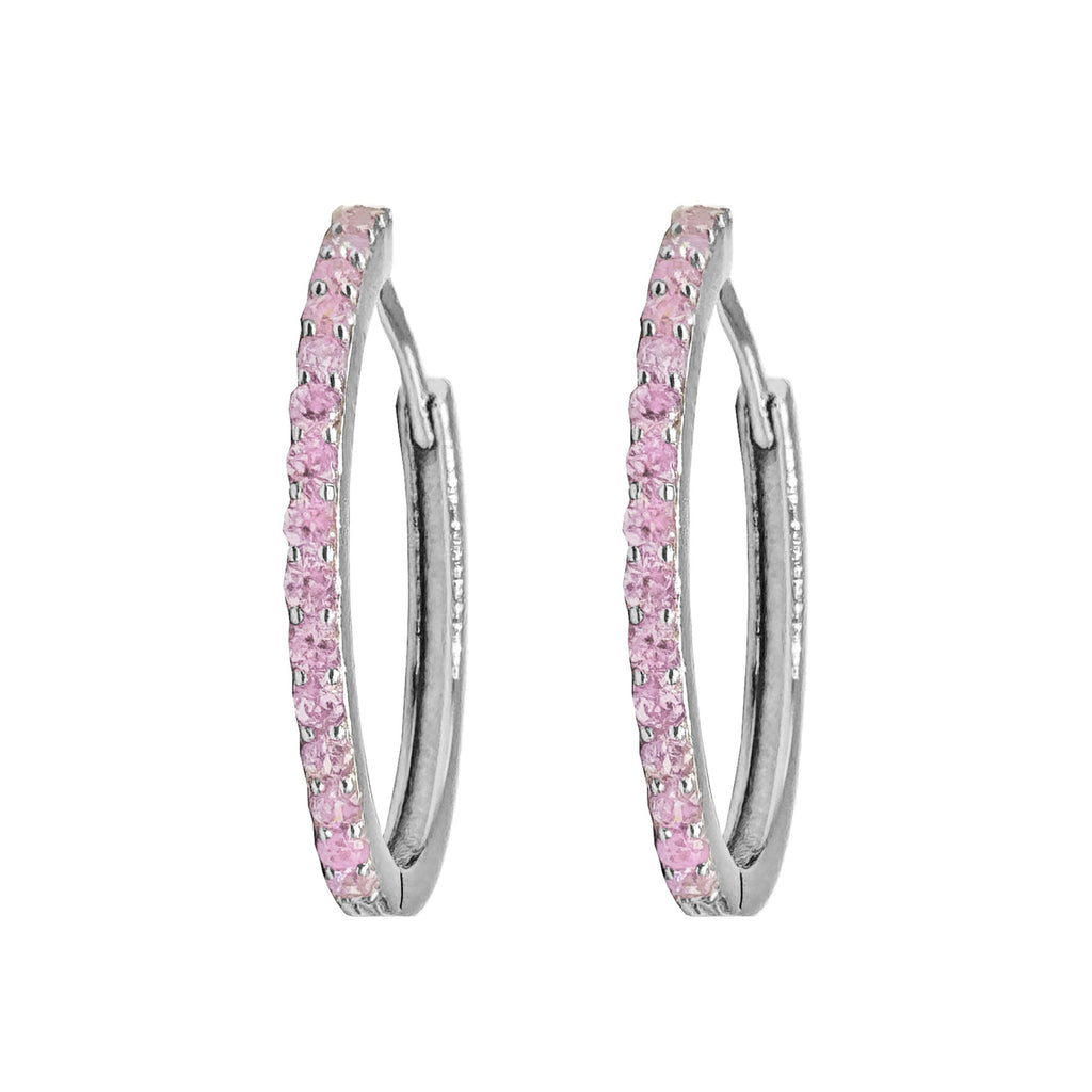 Orecchini a Cerchio con strass in Argento 925 - Les Folies