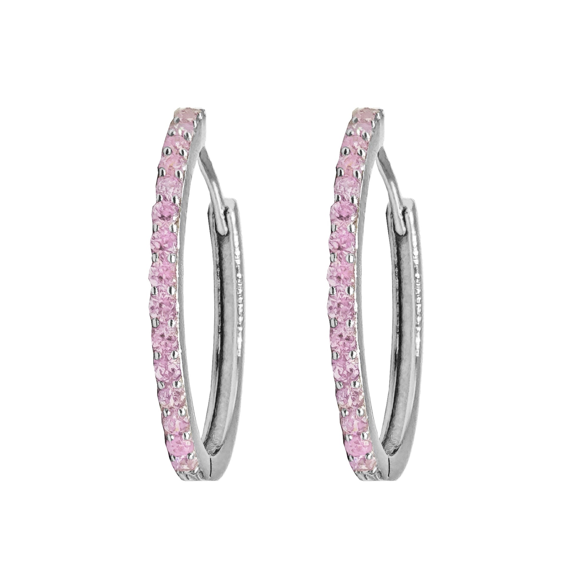 Orecchini a Cerchio con strass in Argento 925 - Les Folies