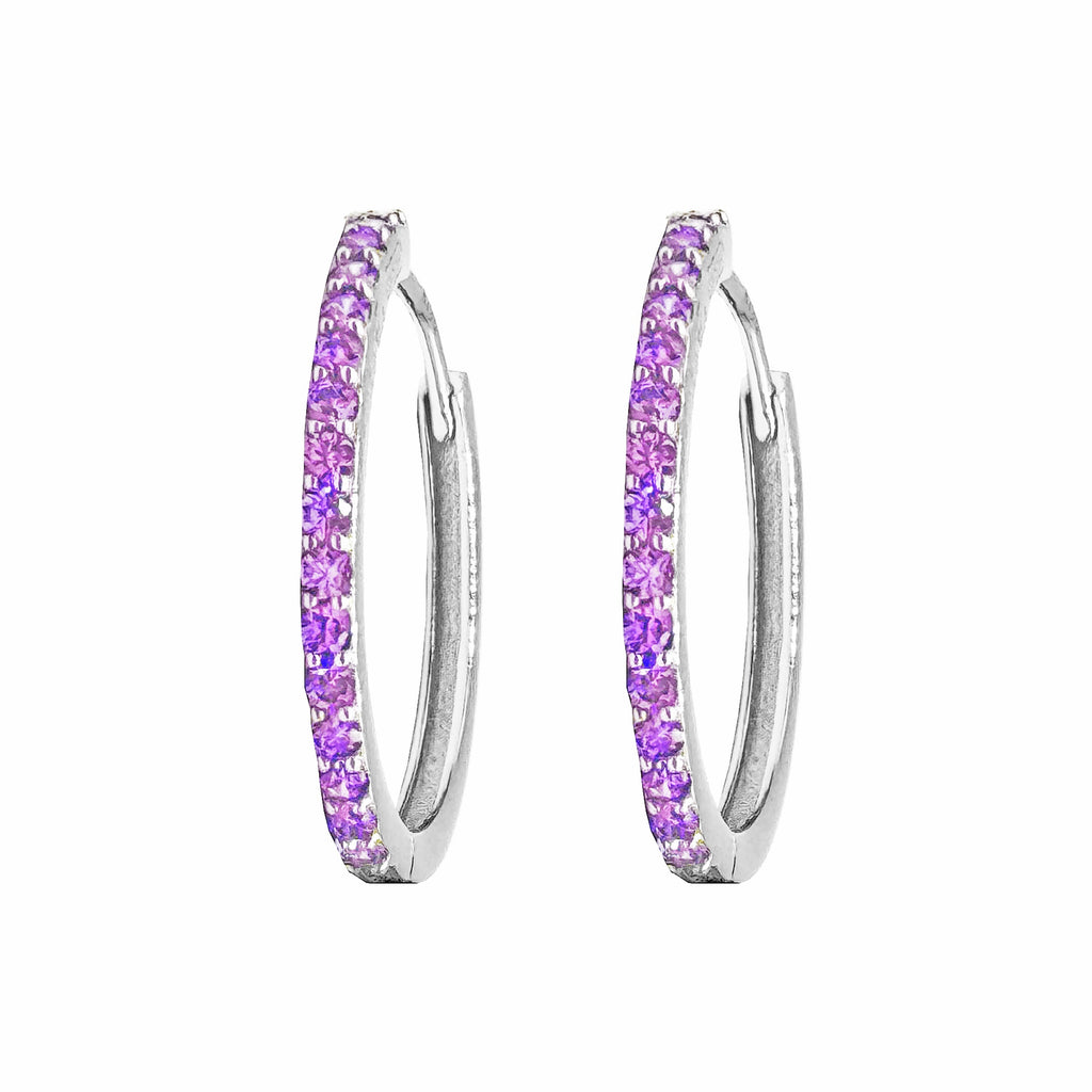 Orecchini a Cerchio con strass in Argento 925 - Les Folies