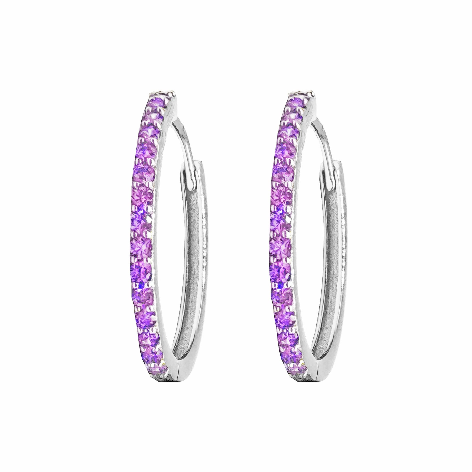 Orecchini a Cerchio con strass in Argento 925 - Les Folies