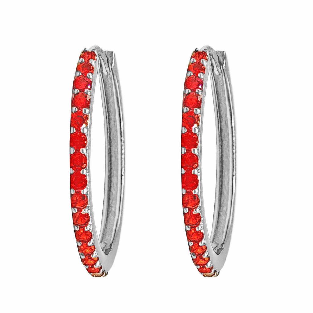 Orecchini a Cerchio con strass in Argento 925 - Les Folies