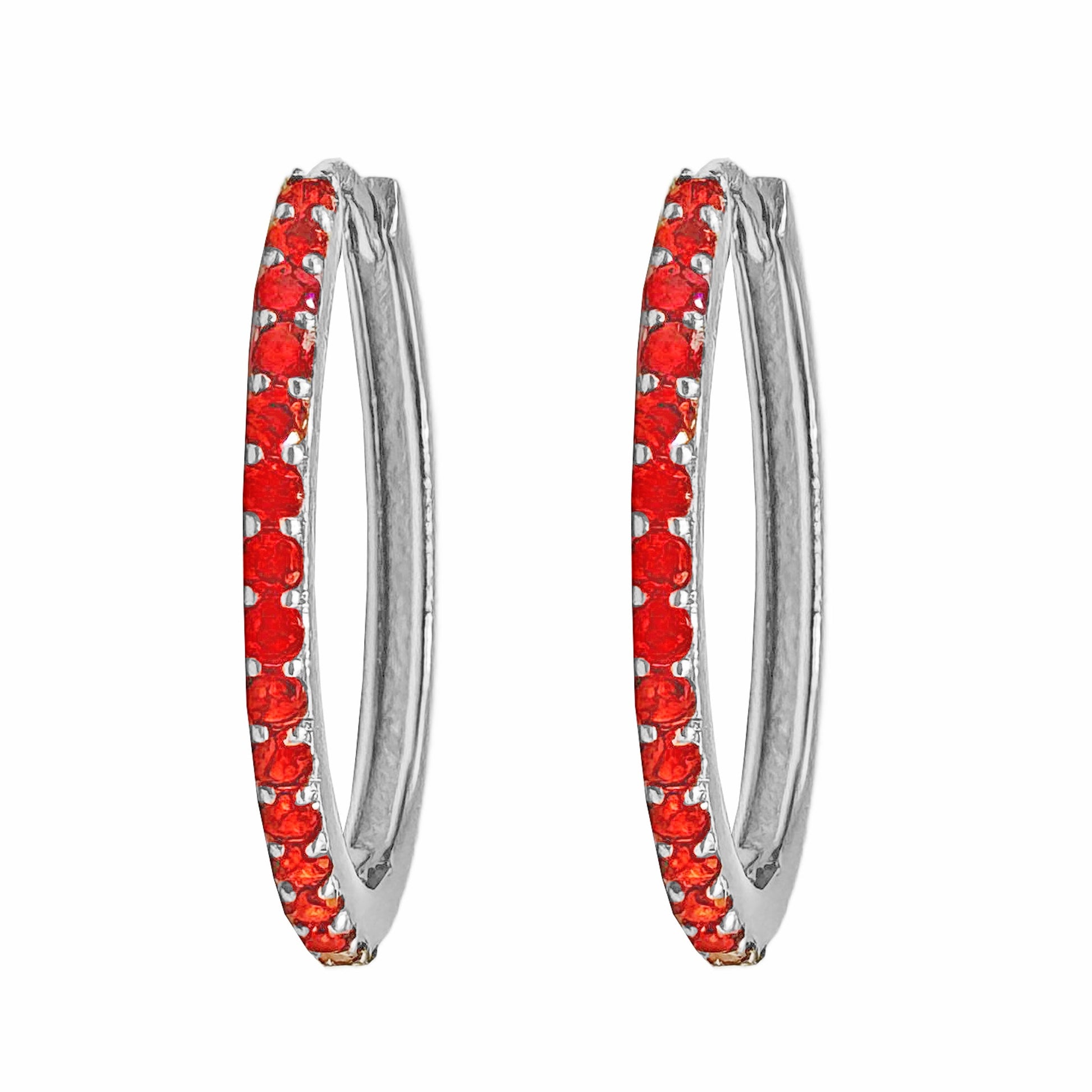 Orecchini a Cerchio con strass in Argento 925 - Les Folies