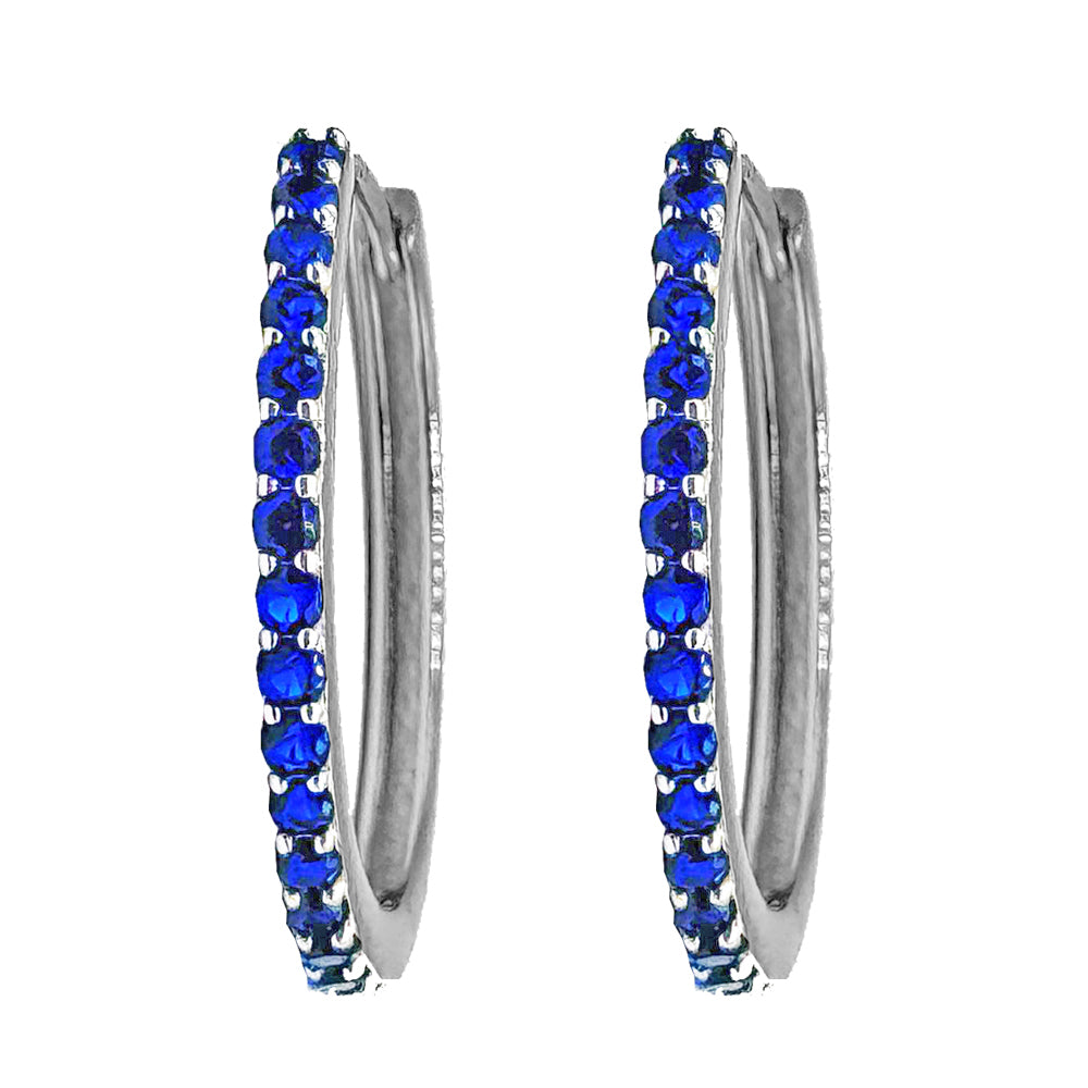 Orecchini a Cerchio con strass in Argento 925 - Les Folies