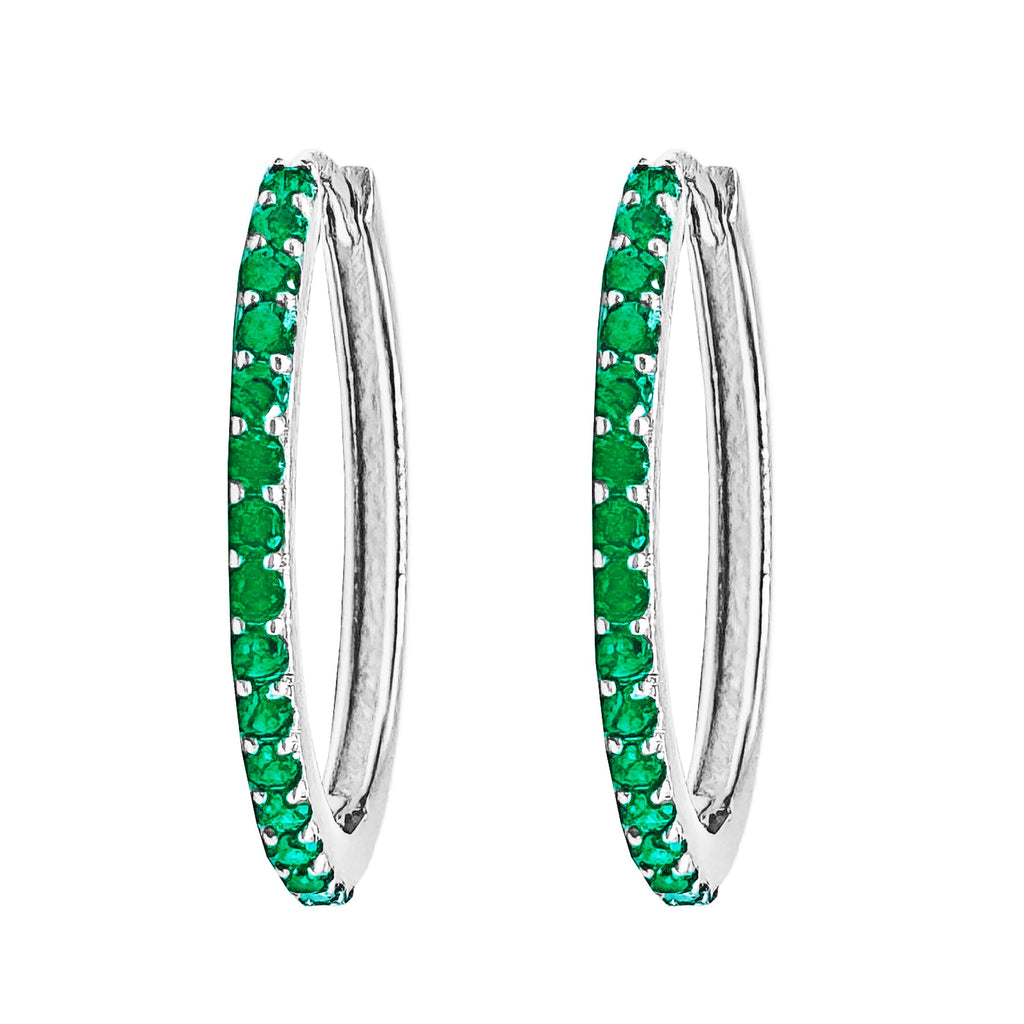 Orecchini a Cerchio con strass in Argento 925 - Les Folies