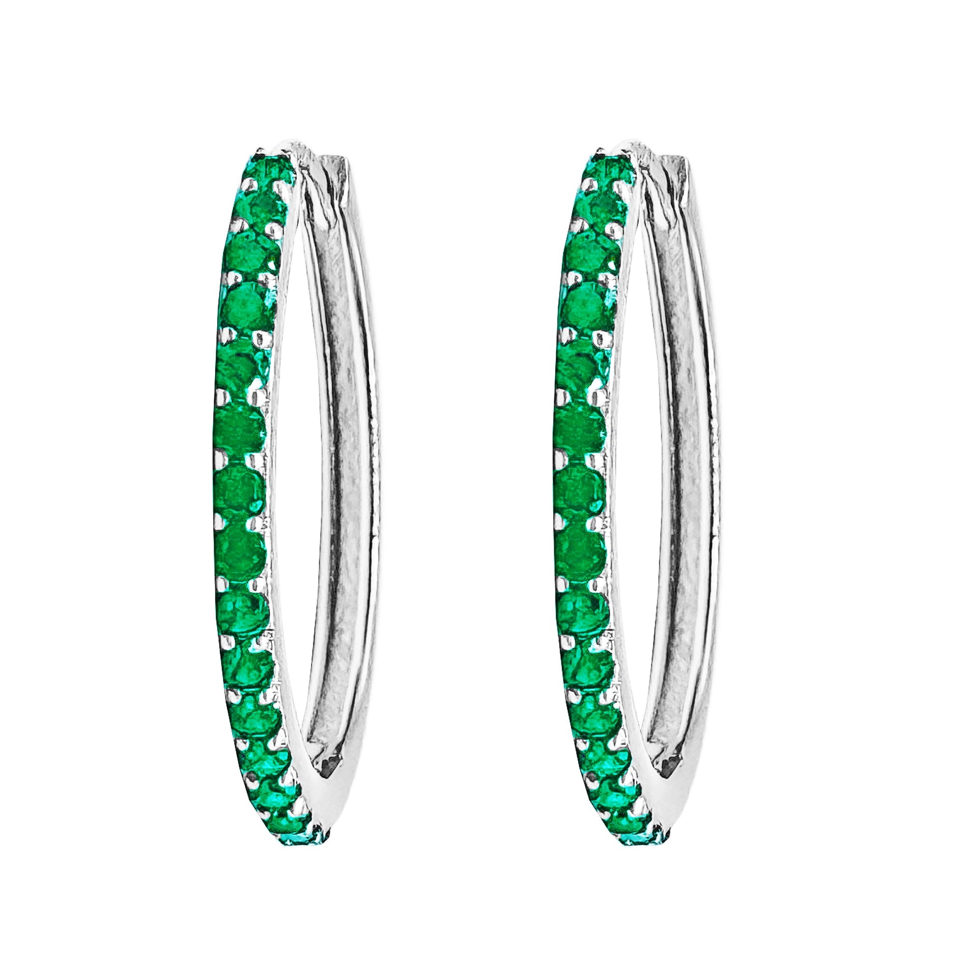 Orecchini a Cerchio con strass in Argento 925 - Les Folies