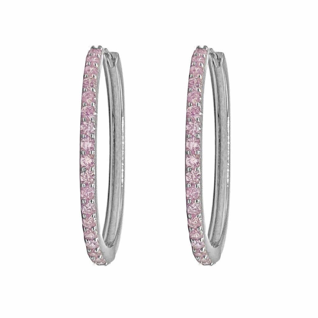 Orecchini a Cerchio con strass in Argento 925 - Les Folies