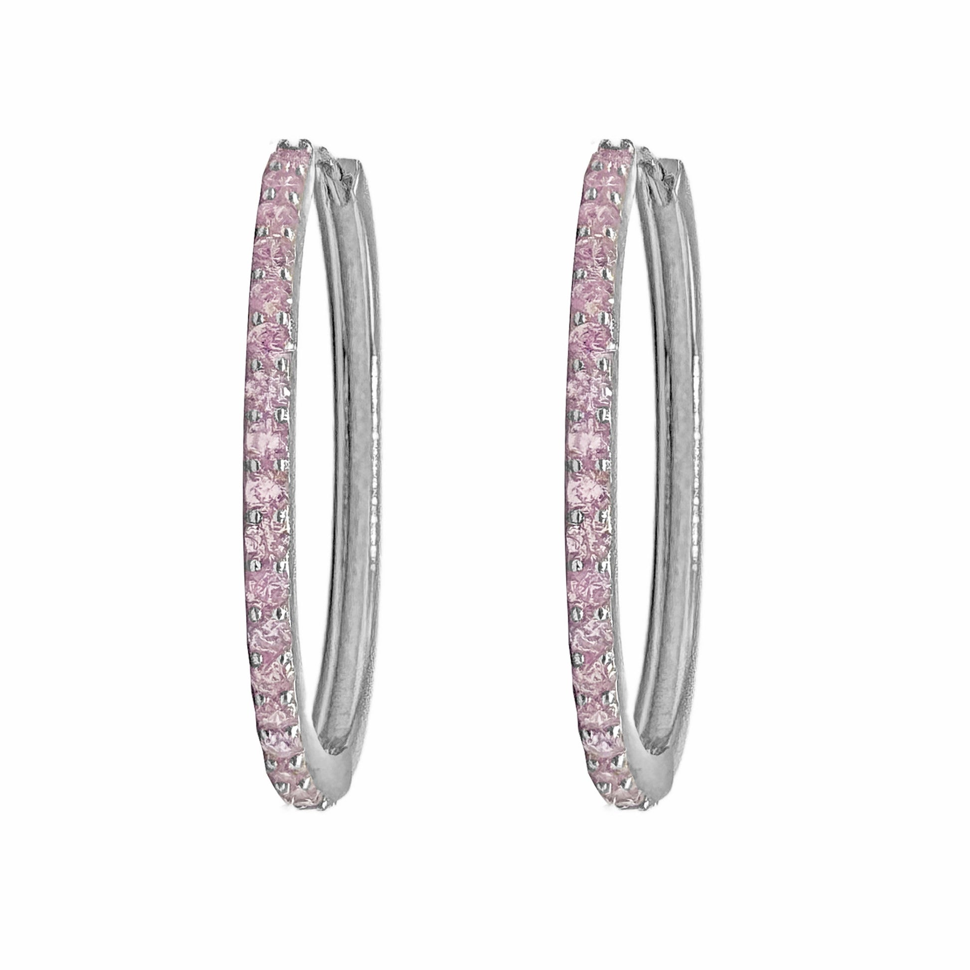 Orecchini a Cerchio con strass in Argento 925 - Les Folies