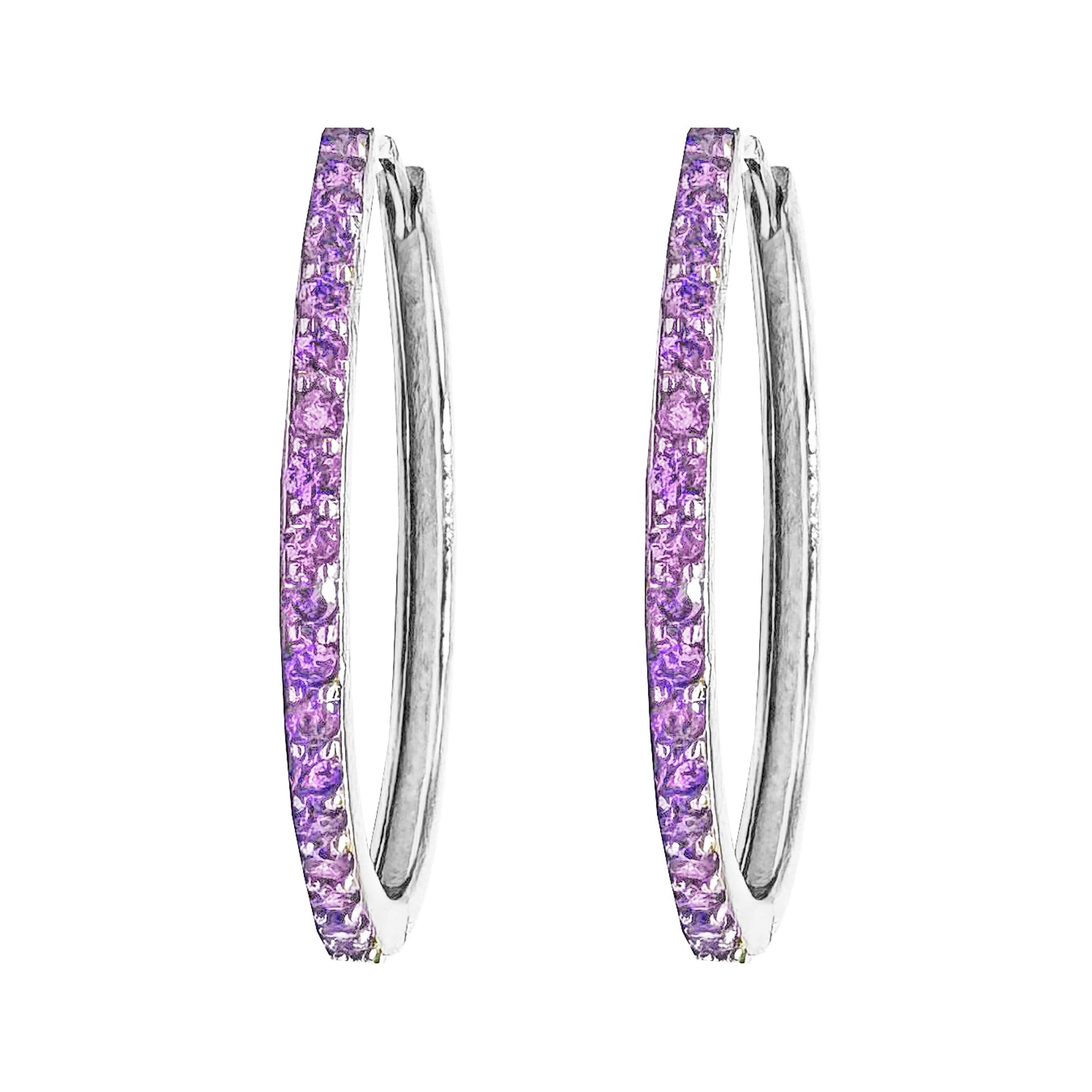 Orecchini a Cerchio con strass in Argento 925 - Les Folies