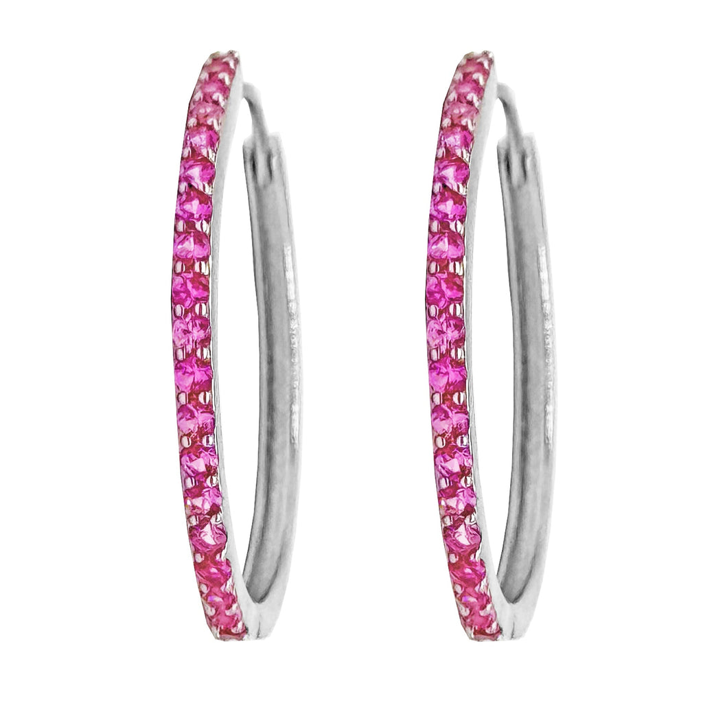 Orecchini a Cerchio con strass in Argento 925 - Les Folies