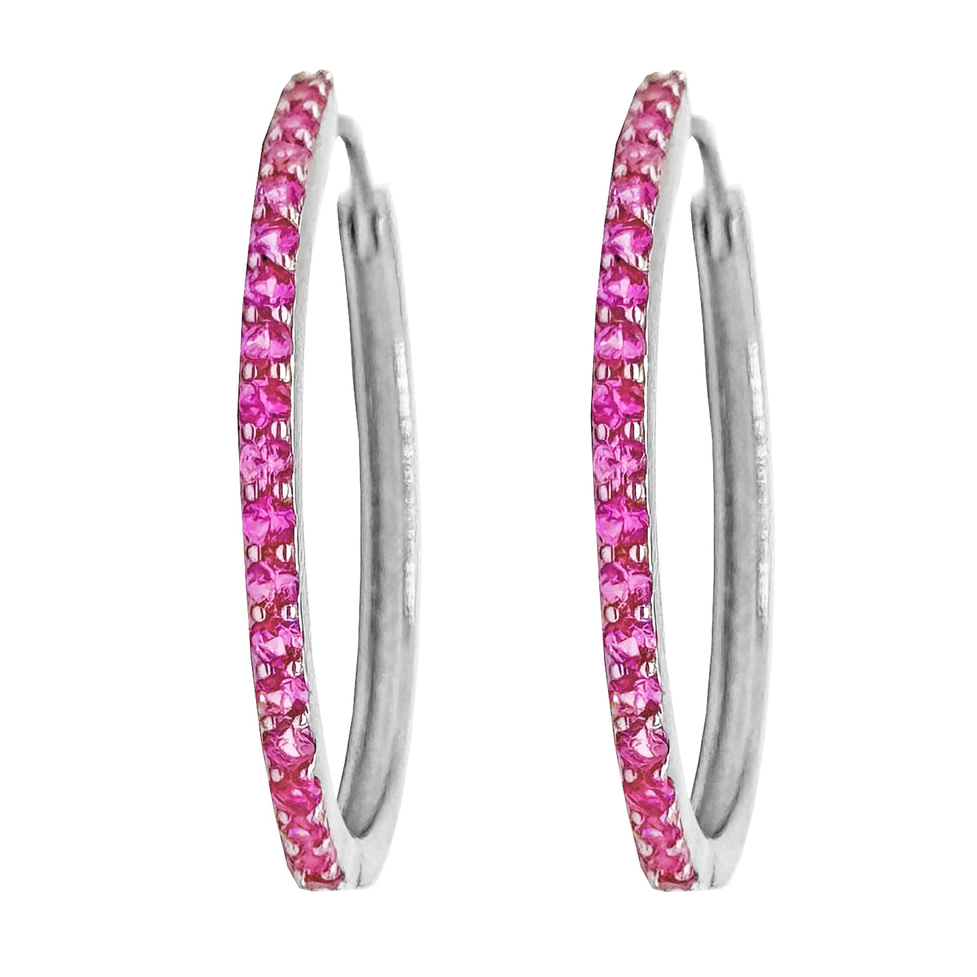 Orecchini a Cerchio con strass in Argento 925 - Les Folies