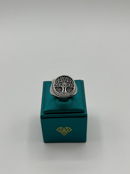 Anello uomo in acciaio inox - Albero della vita