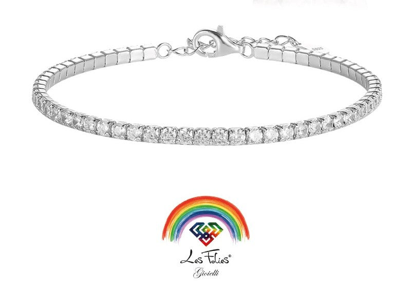 Bracciale tennis crystal in argento 925