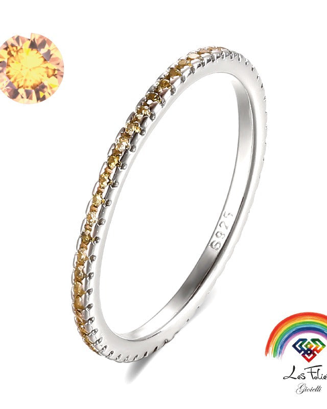 Anello veretta oro in argento 925