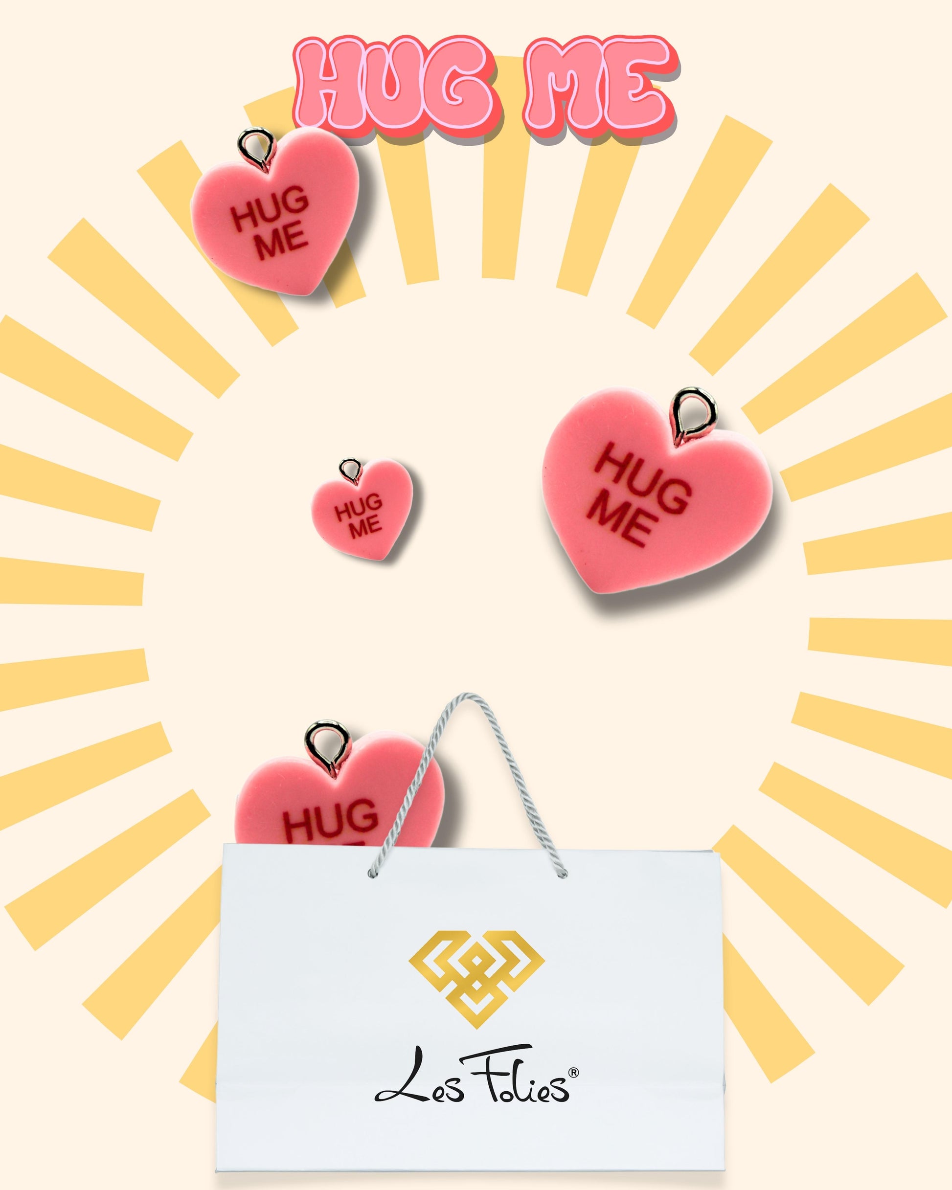 Charm Cuore "HUG ME"