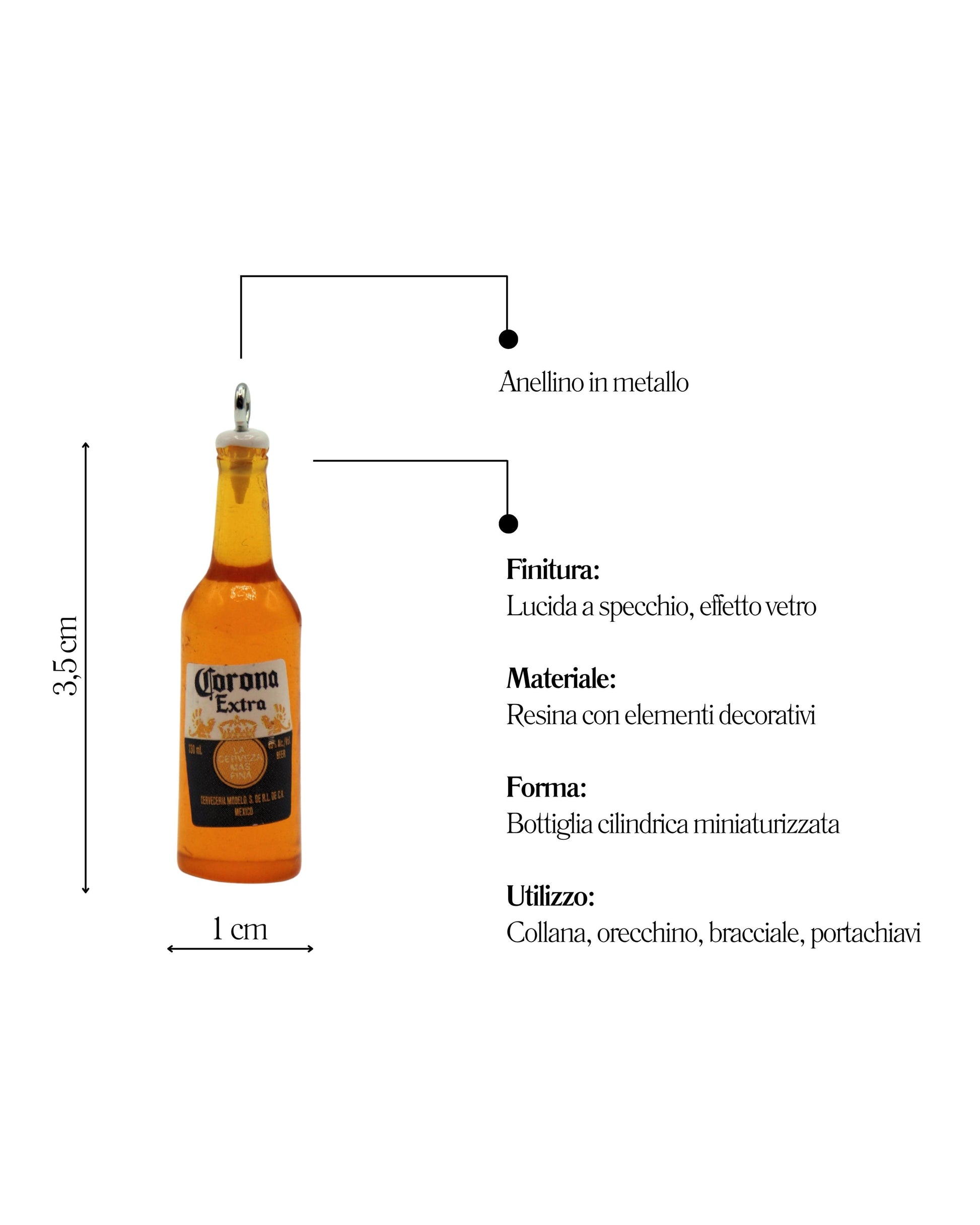 Charm Bottiglia "BIRRA CORONA"