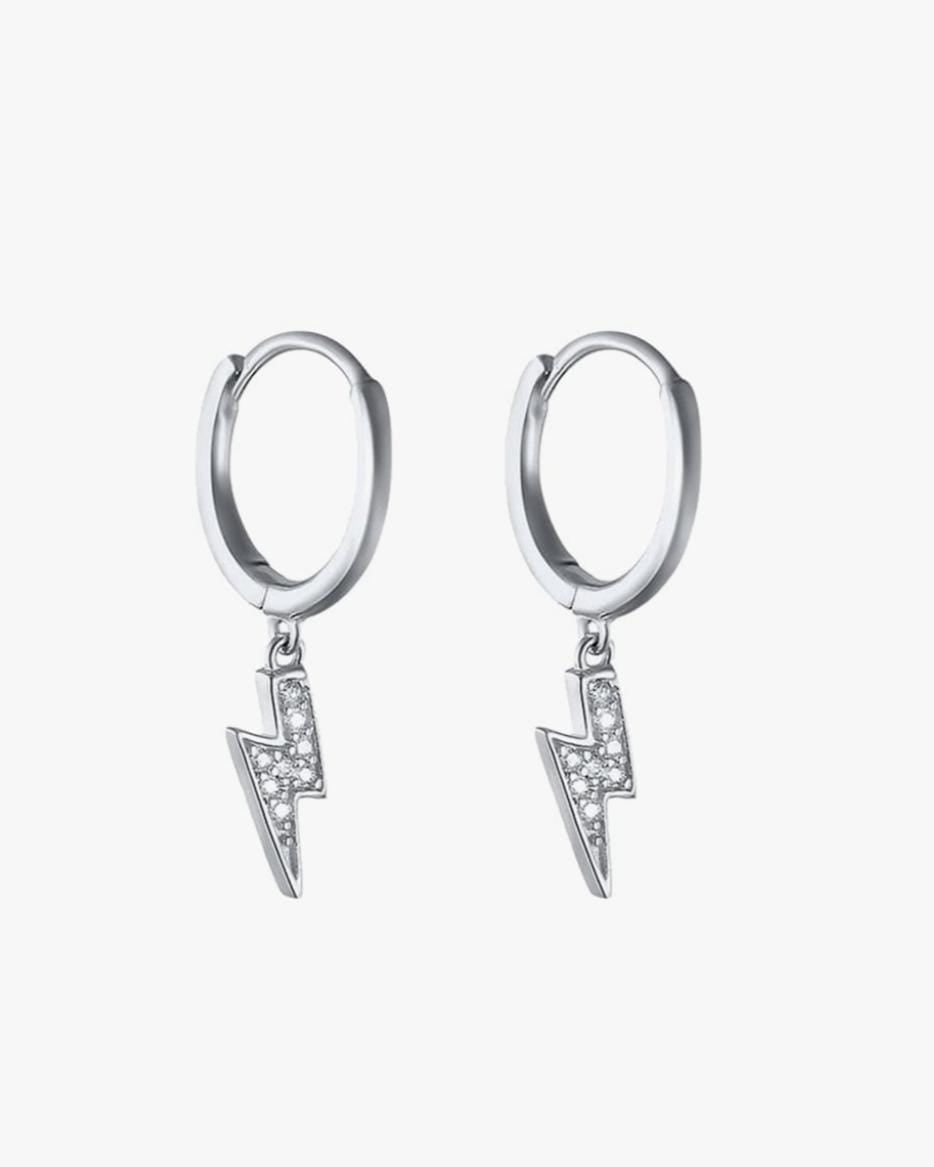 Singolo cerchietto in argento con fulmine