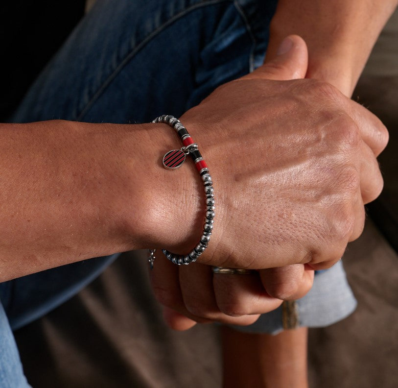 Bracciale rosso nero misura uomo