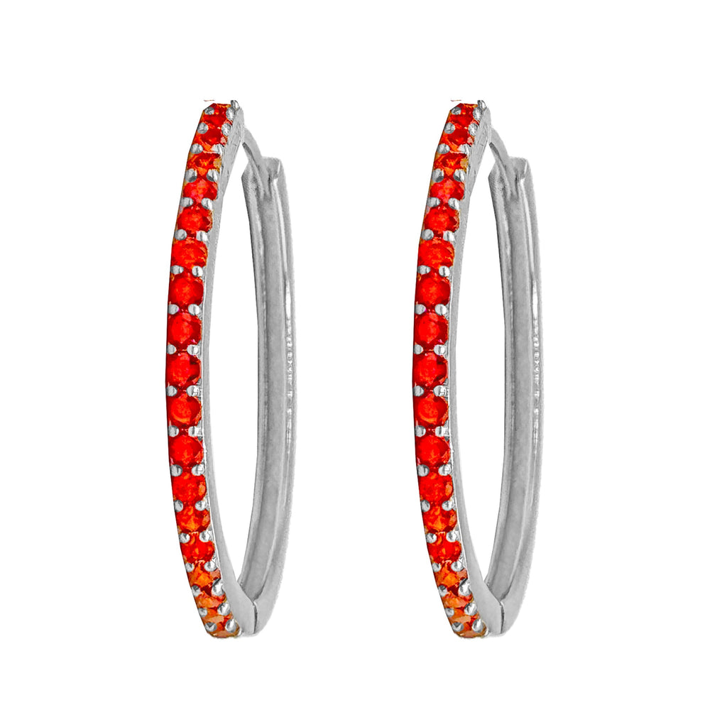 Orecchini a Cerchio con strass in Argento 925 - Les Folies