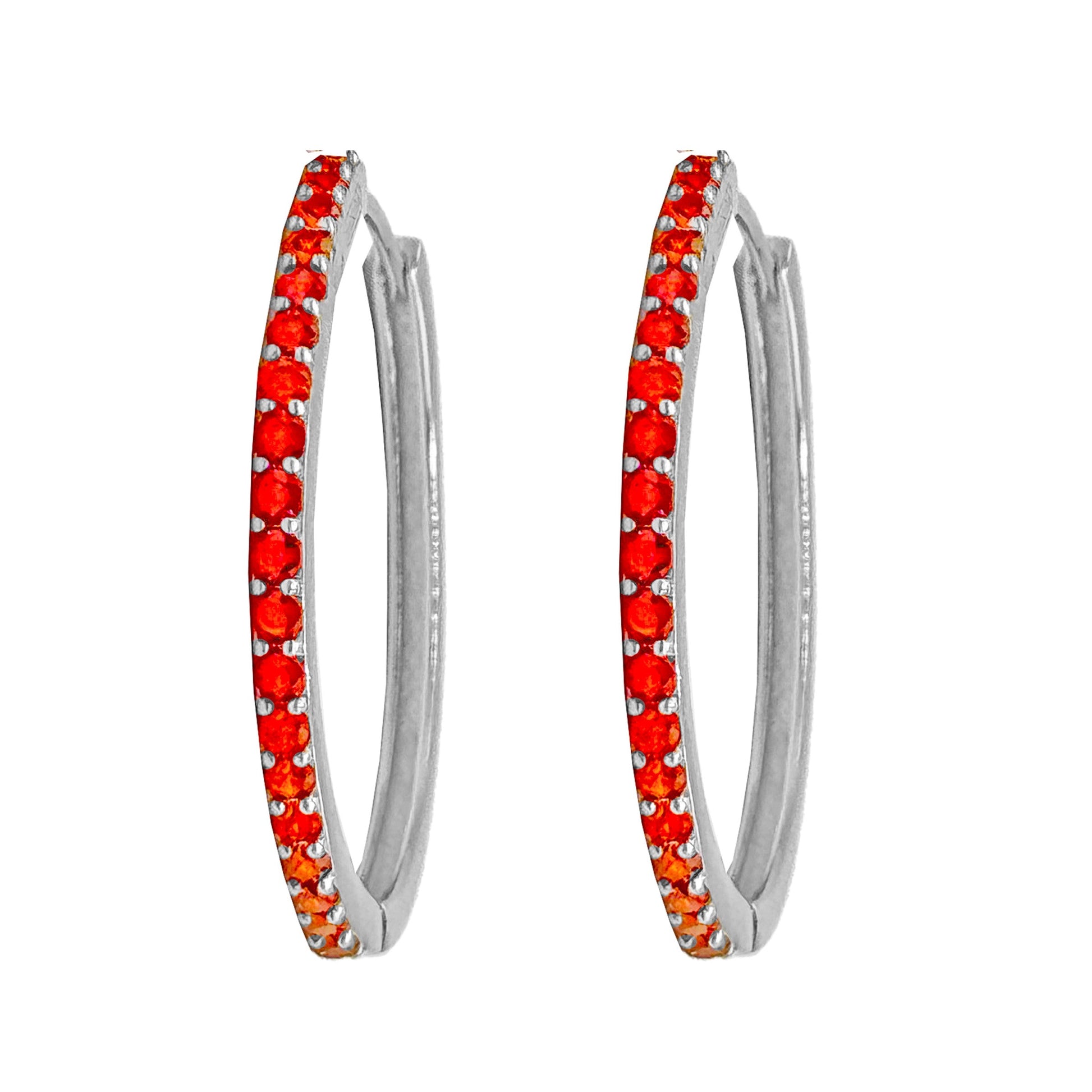 Orecchini a Cerchio con strass in Argento 925 - Les Folies