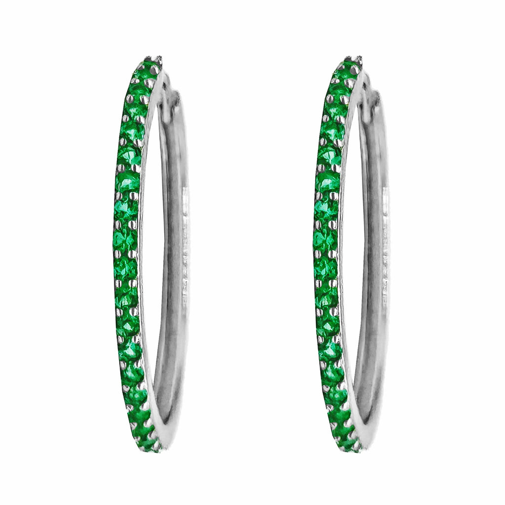 Orecchini a Cerchio con strass in Argento 925 - Les Folies
