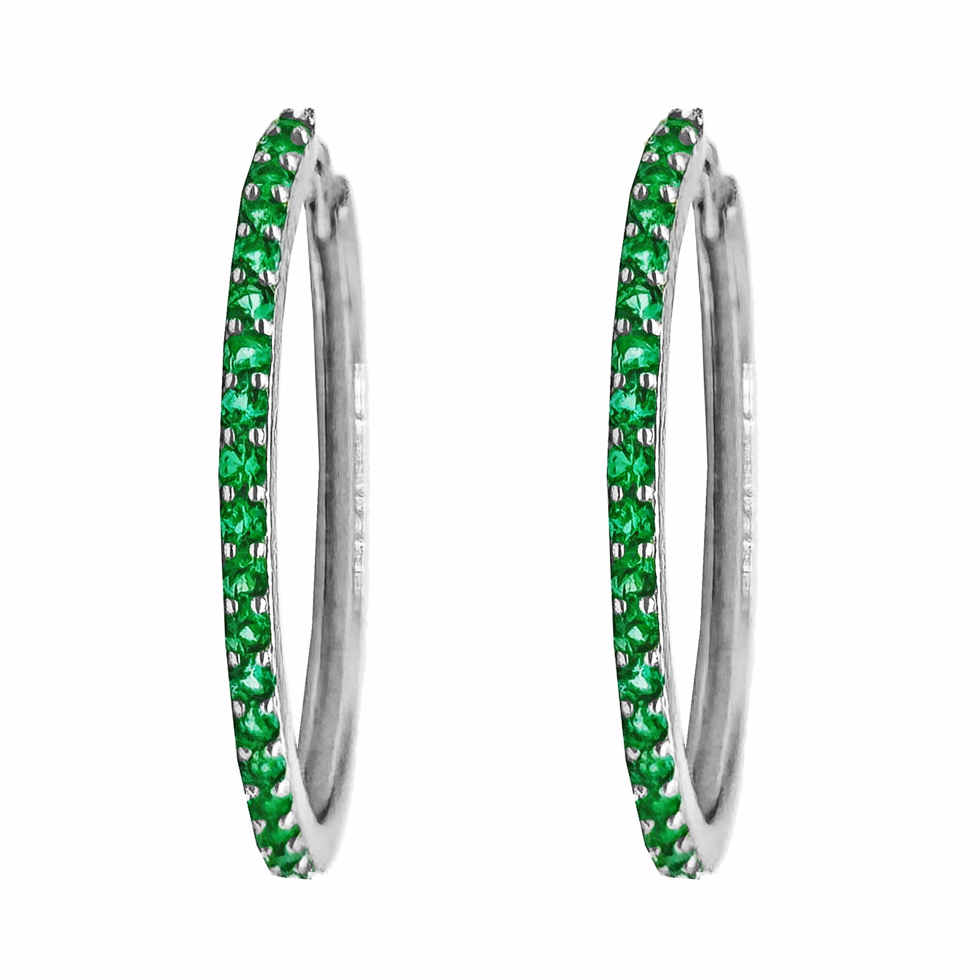 Orecchini a Cerchio con strass in Argento 925 - Les Folies