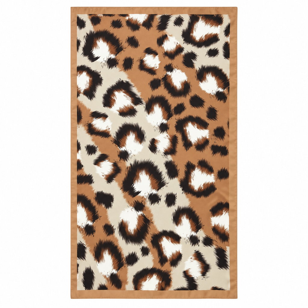 Sciarpa Wild Leopard in Viscosa e Seta 80 × 190 cm  Shakly