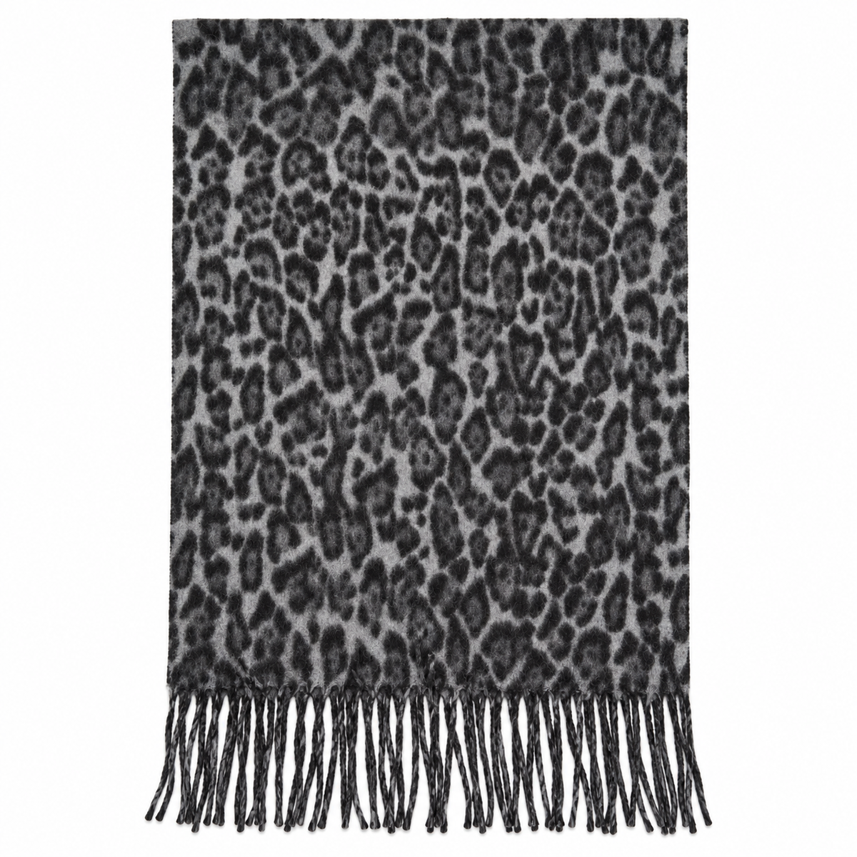 Sciarpa Donna Leopardata con Frange