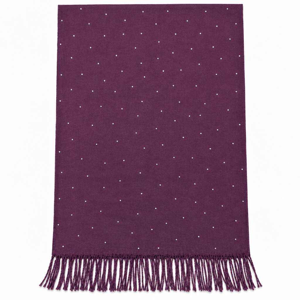 Sciarpa Donna con Punti Luce e Frange