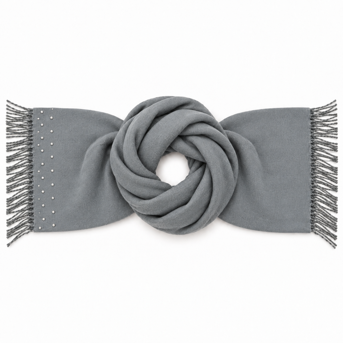 Sciarpa Donna con Perle e Frange