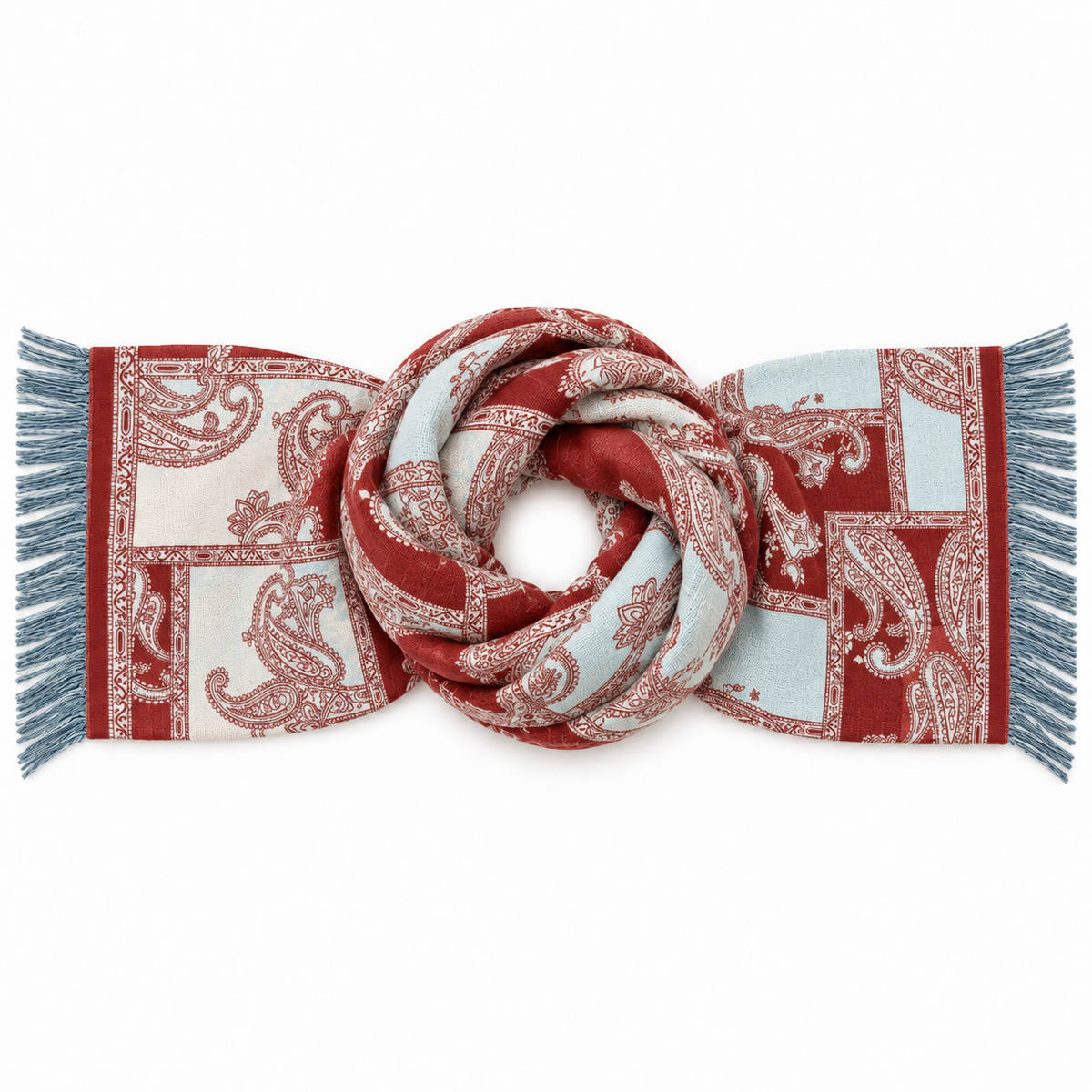 Sciarpa Donna Fantasia Paisley con Frange