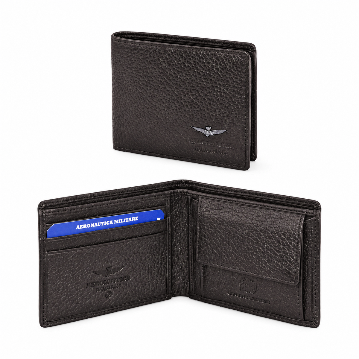Portafoglio Piccolo uomo Aeronautica Militare AM180 Soft in Vera Pelle