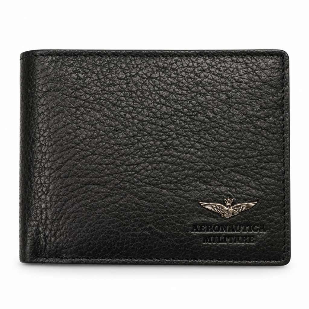 Portafoglio Grande uomo Aeronautica Militare AM183 Soft in Vera Pelle