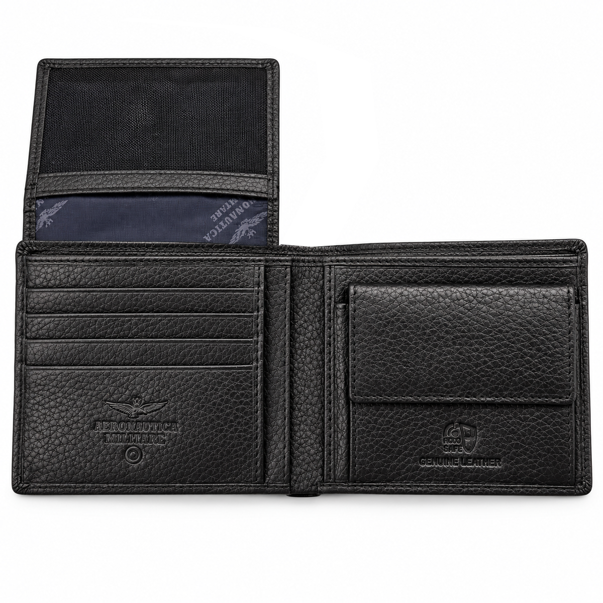 Portafoglio Grande uomo Aeronautica Militare AM183 Soft in Vera Pelle