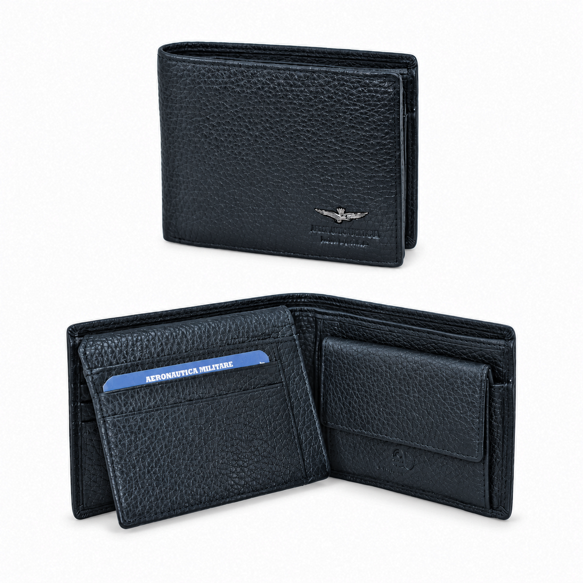 Portafoglio Grande uomo Aeronautica Militare AM183 Soft in Vera Pelle