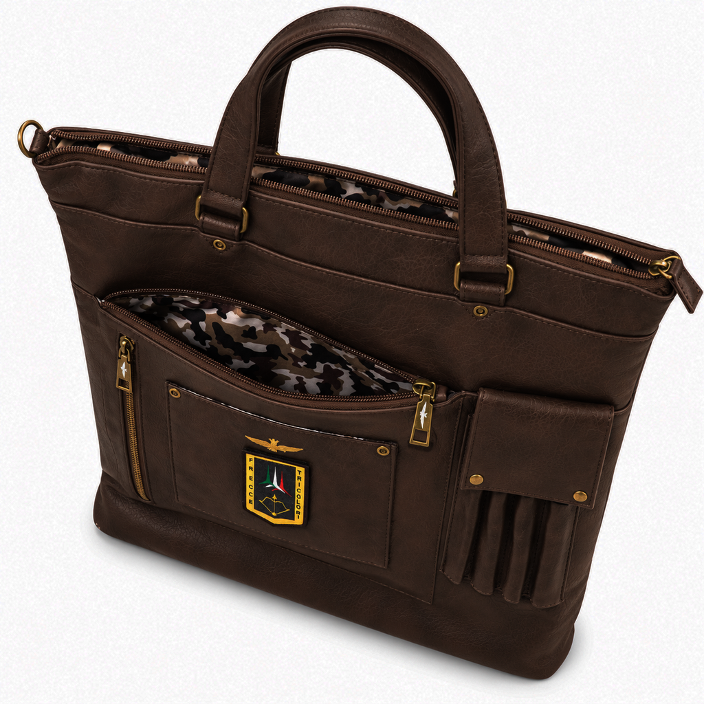 Borsa Portacasco uomo Aeronautica Militare AM473 Pilot in Vera Pelle