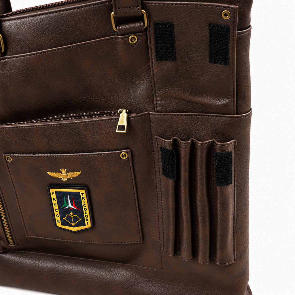 Borsa Portacasco uomo Aeronautica Militare AM473 Pilot in Vera Pelle