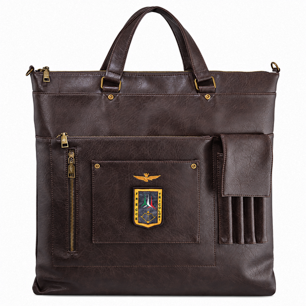 Borsa Portacasco uomo Aeronautica Militare AM473 Pilot in Vera Pelle
