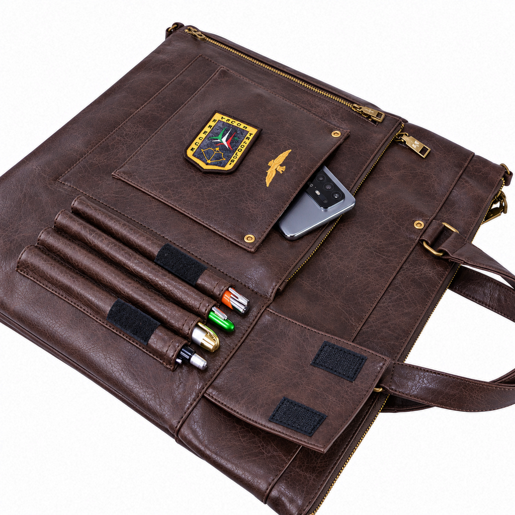 Borsa Portacasco uomo Aeronautica Militare AM473 Pilot in Vera Pelle