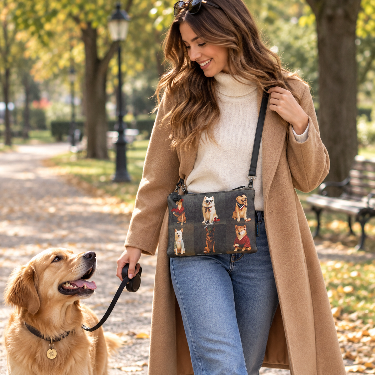 Borsa Gabs BEYONCE Taglia M PET LOVERS Worldwide Dogs Grey